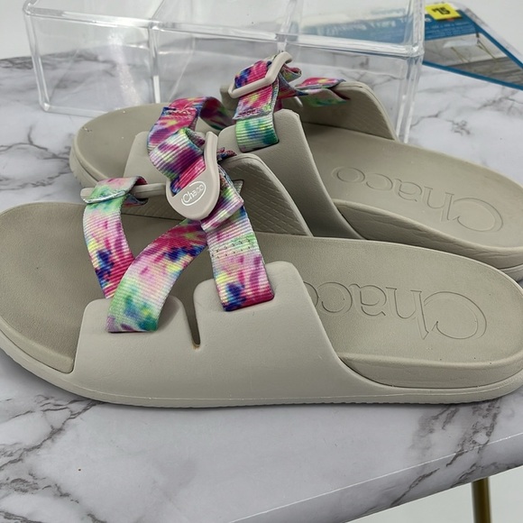 CHACO Big Kid Chillos Sport Slides Tye Dye Size 6 Outdoor Summer Lightweight - Picture 5 of 8